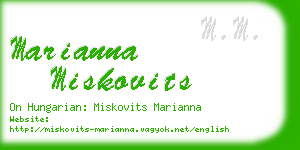 marianna miskovits business card